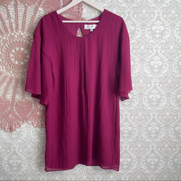 Dress the Population Flowy Mini Shift Dress L - Picture 1 of 6